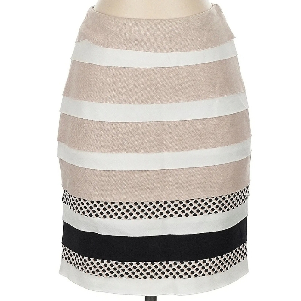Beige Banded Skirt